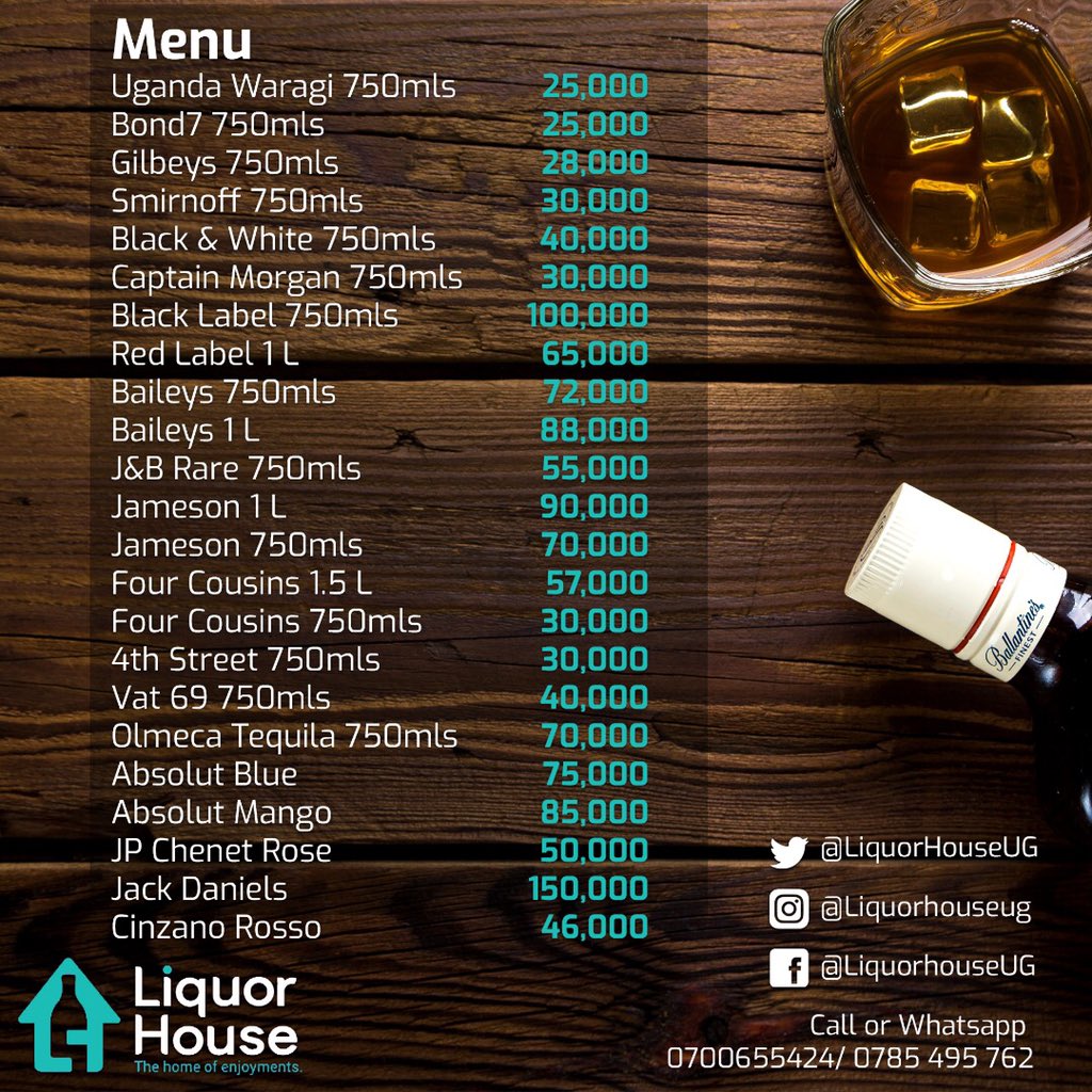 Ugandan Online Liquor store Liquor House brings enjoyments even closer to you with launch of new web delivery platform. 13 MUGIBSON