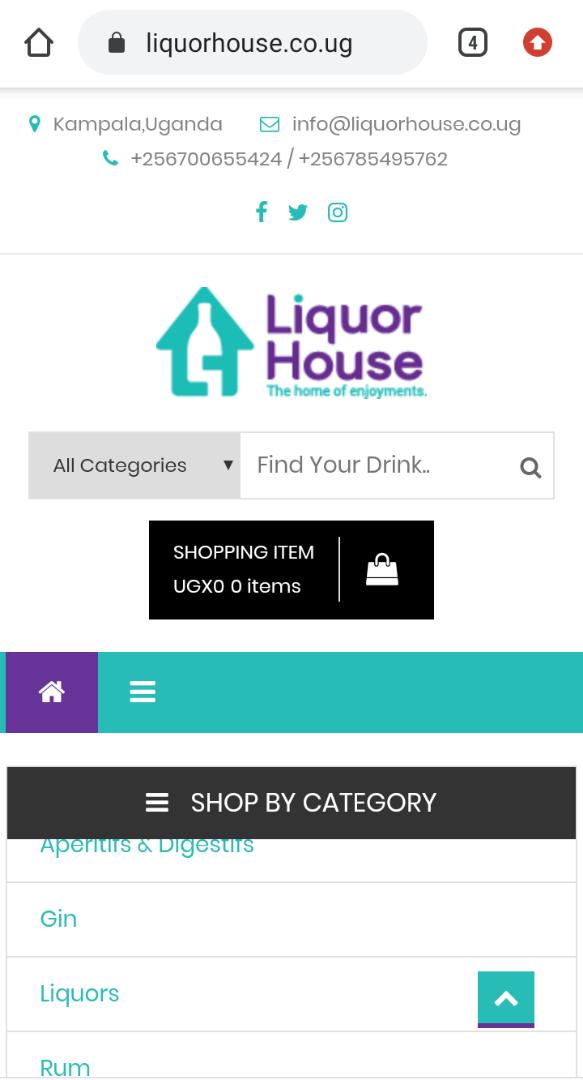 Ugandan Online Liquor store Liquor House brings enjoyments even closer to you with launch of new web delivery platform. 14 MUGIBSON