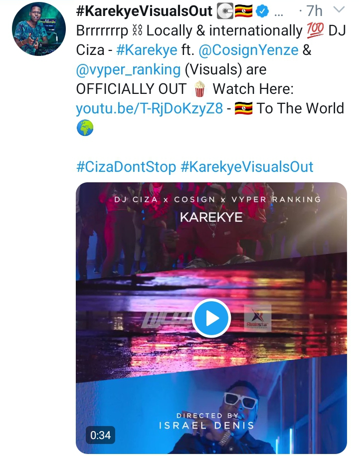 DJ Ciza, Cosign and Vyper Ranking out ‘Karekye’ visuals. Watch Here: -   8 MUGIBSON