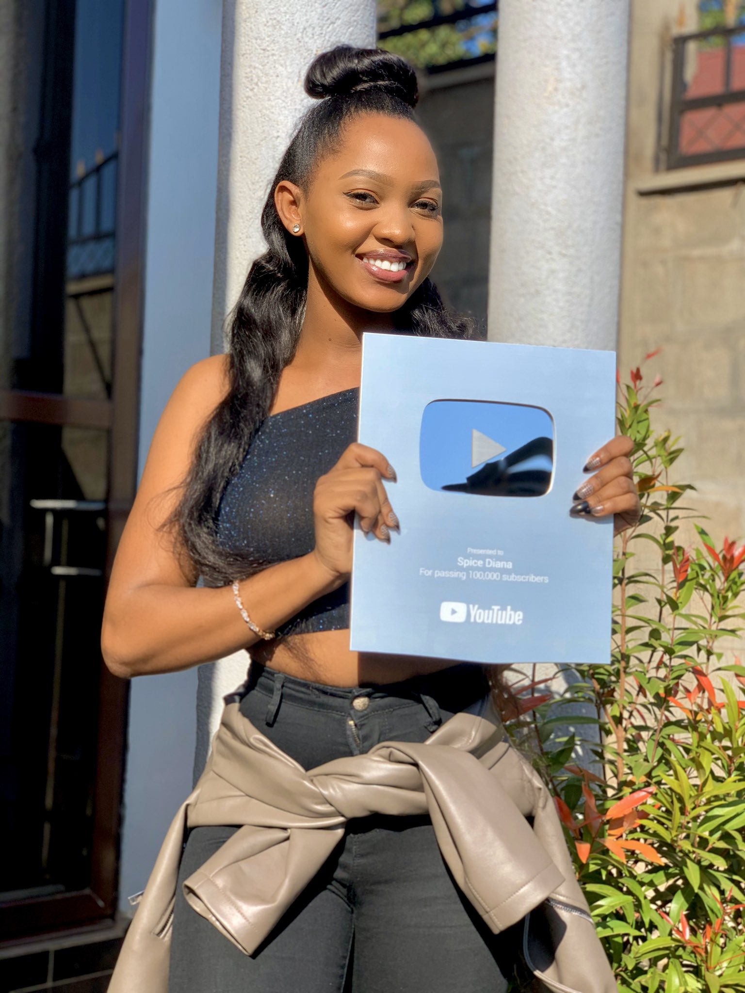 Spice Diana Receives YouTube Silver Award After Garnering 100K Subscribers 2 MUGIBSON